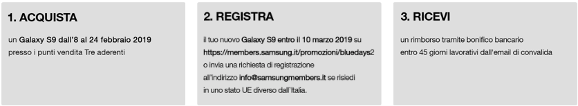 3 Italia Samsung S9 Blue Days