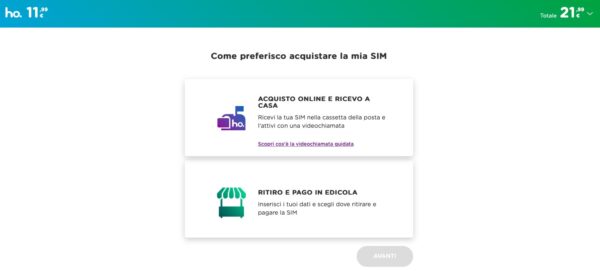 ho.mobile attivazione online