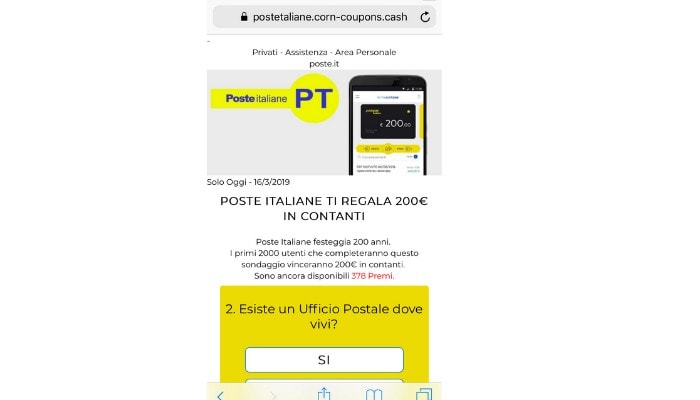Poste Italiane ti regala 200€