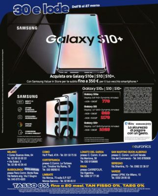 euronics offerte Galaxy S10