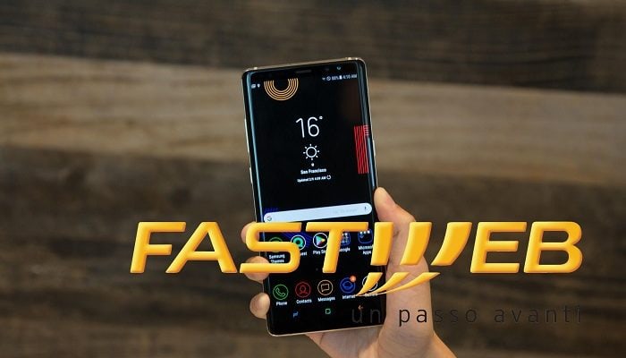 Samsung Galaxy Note 9 con Fastweb Mobile