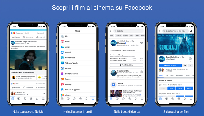 Facebook Film arriva in Italia