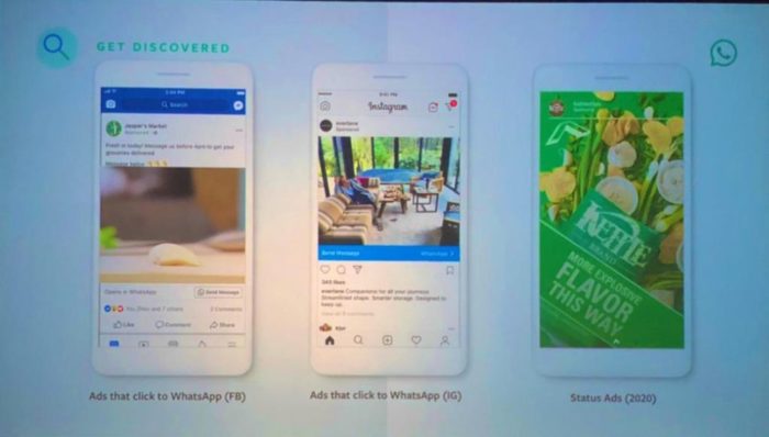 pubblicità Whatsapp stato