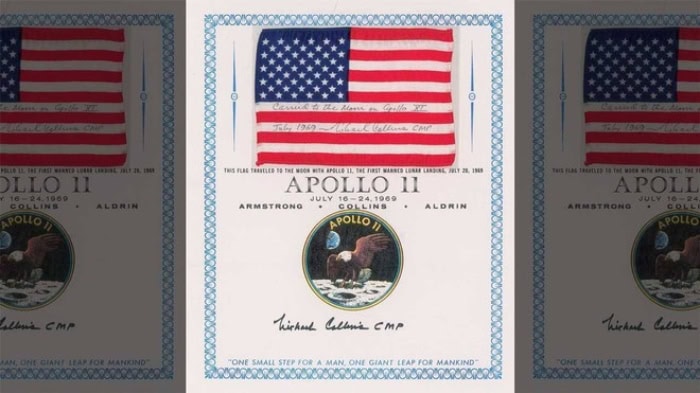 Apollo 11: gli USA mettono all’asta la bandiera e gli oggetti della missione