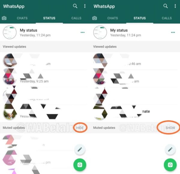 disattivare stato whatsapp