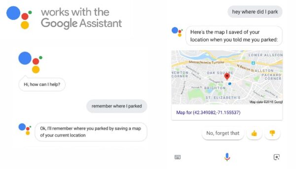 google assistant parcheggio