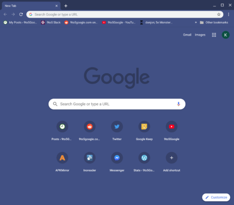 Google Chrome tema personalizzato
