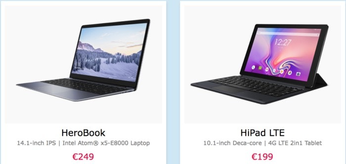 CHUWI HeroBook e HiPad LTE