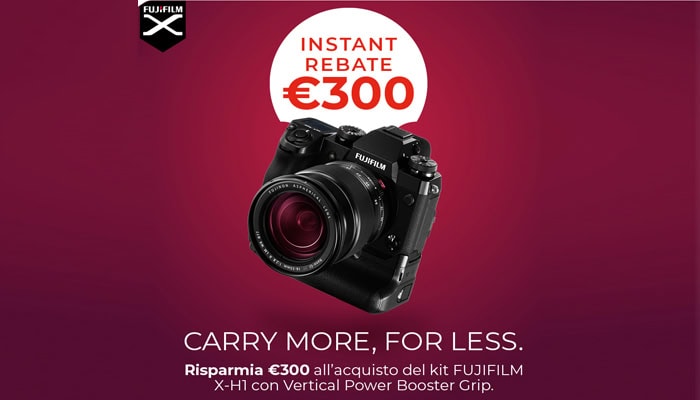 FUJIFILM X-H1 con Vertical Power Booster, come risparmiare 300 euro