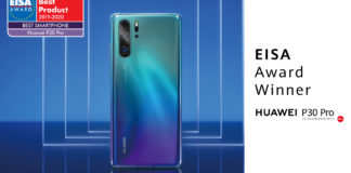 Huawei P30 Pro vince l'EISA “Best Smartphone of the Year”