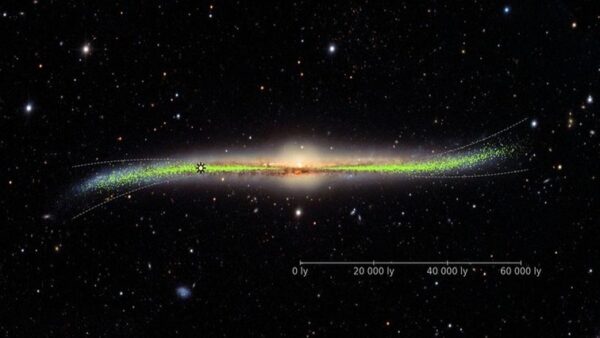 cosmo via lattea ricurva tridimensionale