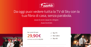 SKY Q anche con la fibra di casa vostra per arrivare ovunque