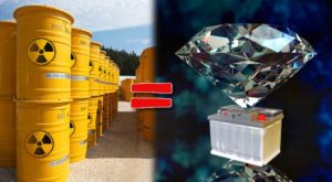 batterie da scorie nucleari diamante
