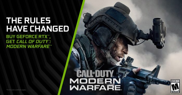 Call of Duty: Modern Warfare in regalo acquistando una GPU GeForce RTX