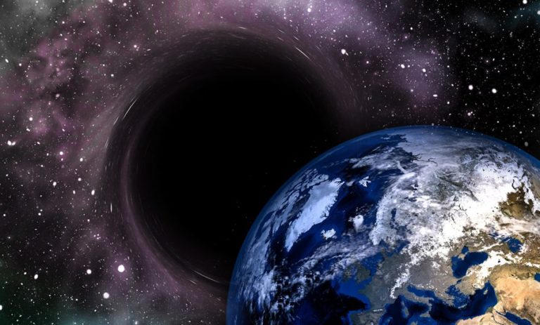 terra divorata da buco nero via lattea