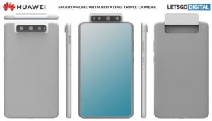 Huawei, brevetto, Flip Cameras, render