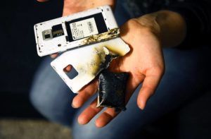 batterie smartphone esplose