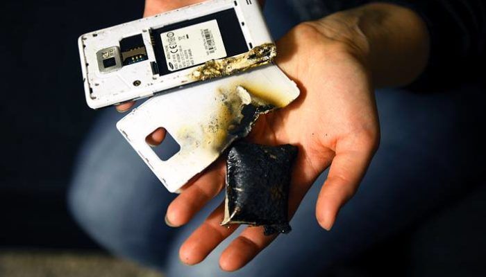 batterie smartphone esplose