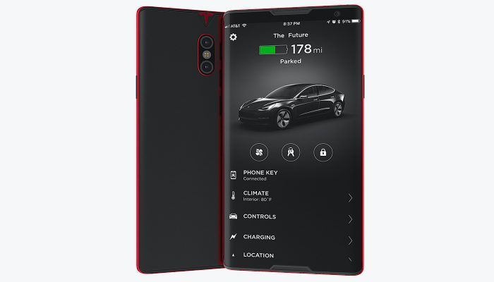 tesla smartphone