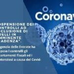Coronavirus controlli fiscali bloccati
