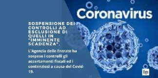 Coronavirus controlli fiscali bloccati