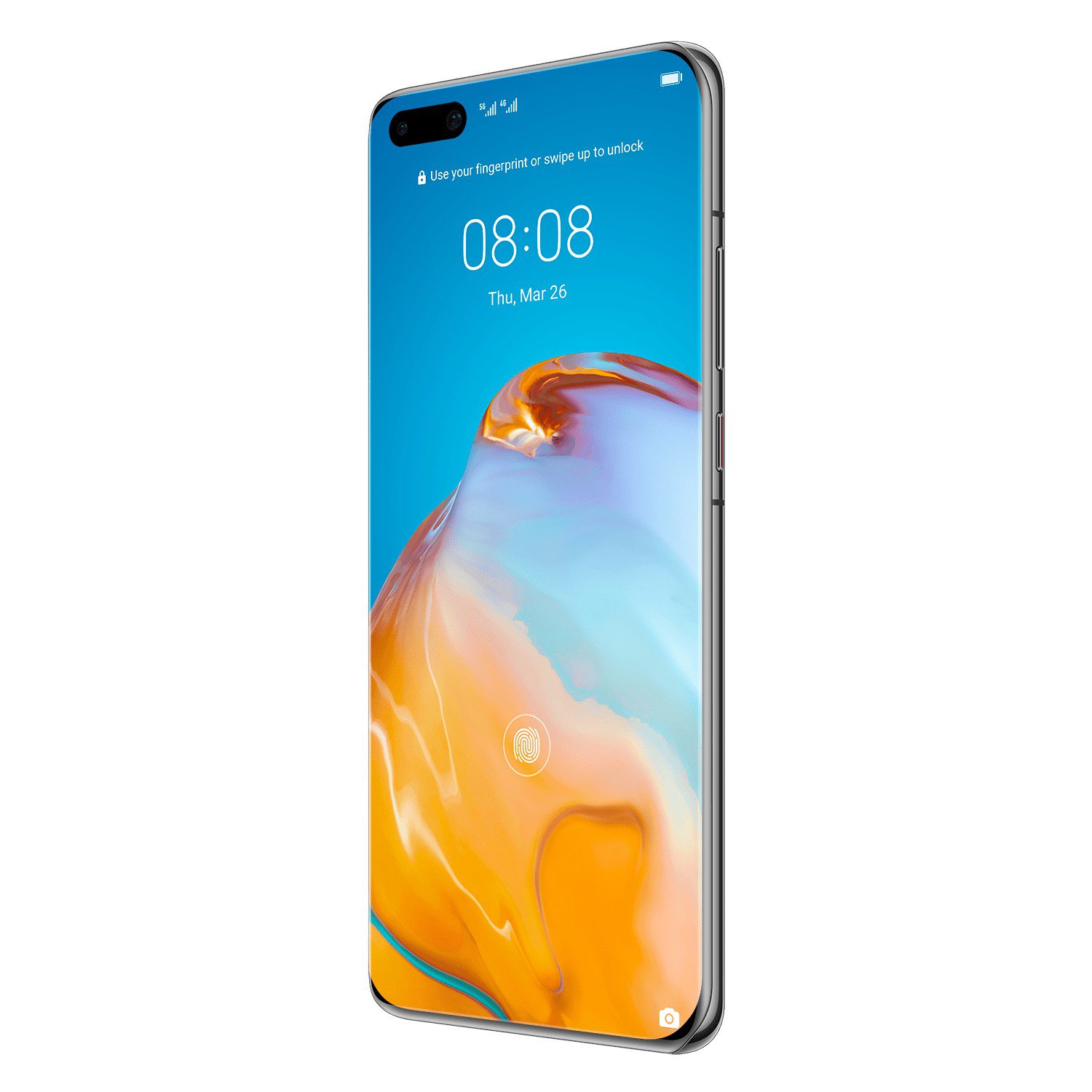 HUAWEI P40 PRO_Black_Unlock_Front_30_Left_RGB
