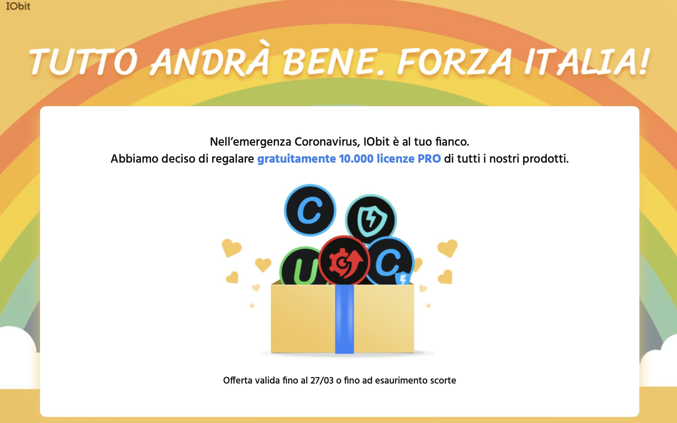 IObit combatte il coronavirus con licenze software in regalo gratis