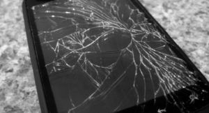 smartphone display rotto ossido di cerio