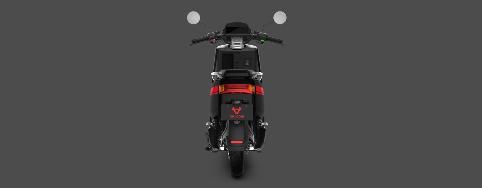 NIU NQi GTS black background rear 1