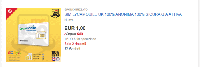 Scheda Sim Intestata Ad Altra Persona