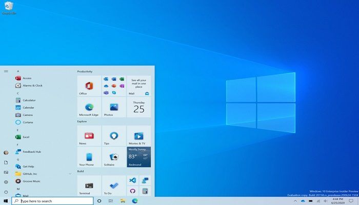 Windows 10 menù Start