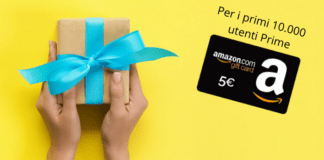 Amazon: buono sconto di 5 Euro per i primi 10.000 utenti Prime
