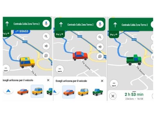veicoli google maps