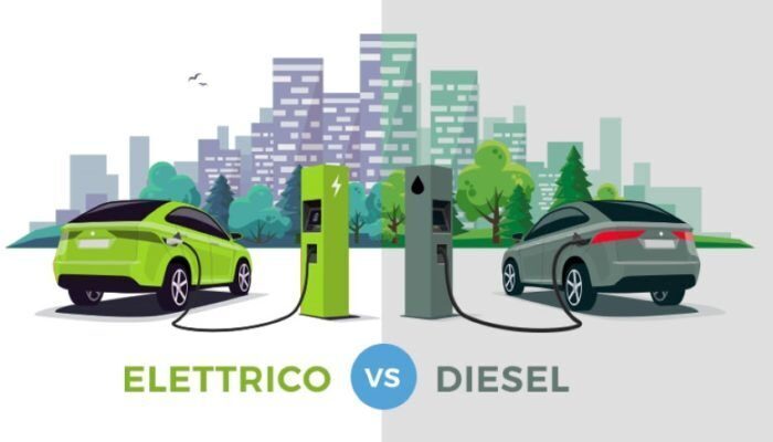 auto Diesel contro auto elettrica