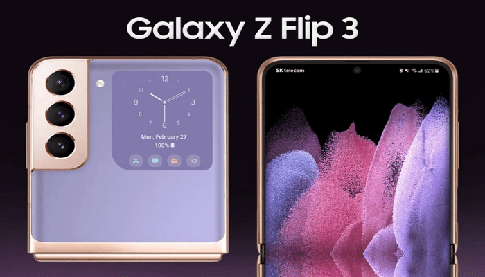 Samsung, Galaxy Z Flip 3, concept, render, foldable, smartphone pieghevole