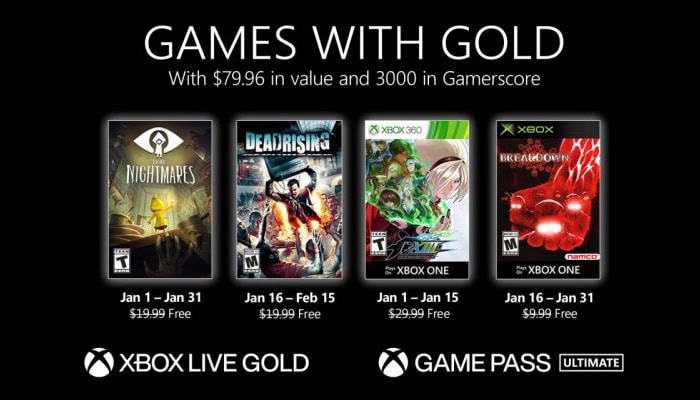 Gold Free Series X, e i giochi Xbox One per gennaio 2021 disponibili ora
