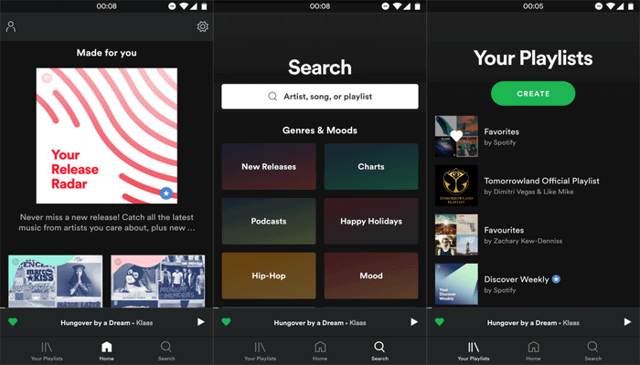 spotify-ui-android-download-interfaccia-utente-libreria-playlist-scarica