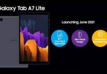 Samsung Galaxy Tab A7 Lite FCC specs