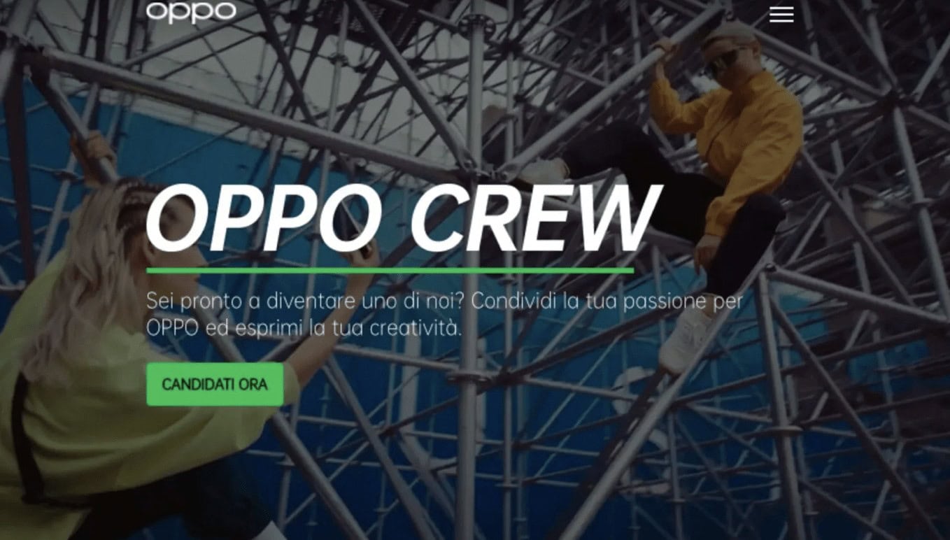 Oppo Crew: la nuova area all’insegna della creatività ma solo per alcuni candidati