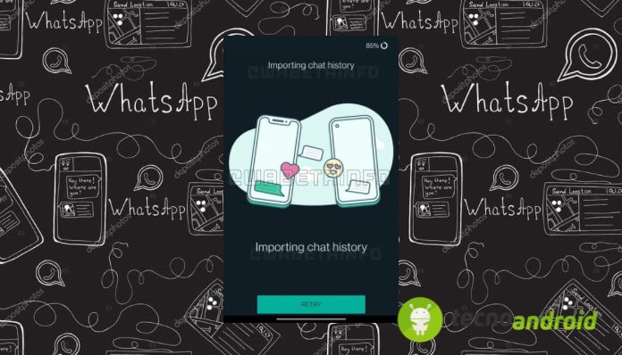 WhatsApp importare cronologia chat