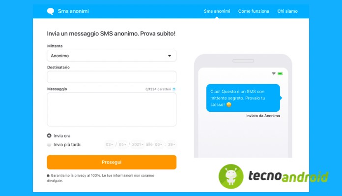SMS anonimi sito