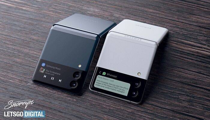 Samsung, Galaxy Z Flip 3, concept, render, foldable, smartphone pieghevole