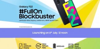 Samsung Galazy F22 teaser data debutto