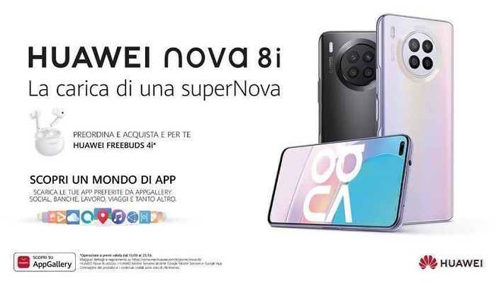 Huawei Nova 8i ufficiale in Italia