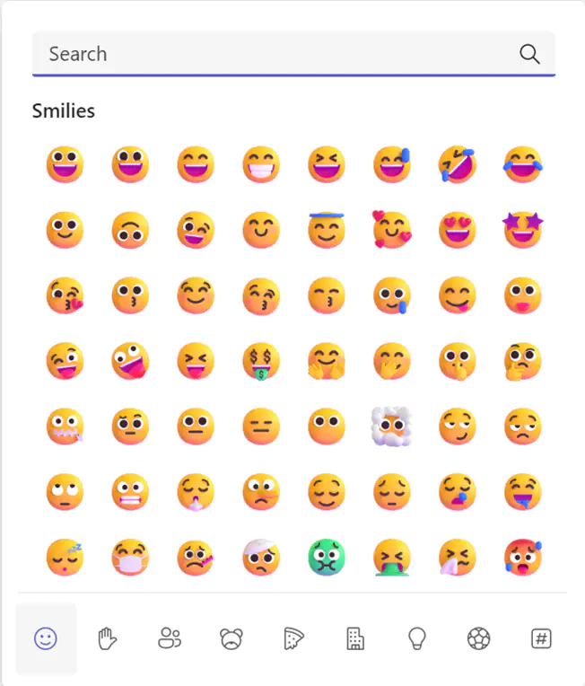 emoji 3D per Microsoft Teams