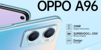 Oppo: arriva il nuovo A96 con design OPPO glow e fotocamera da 50MP