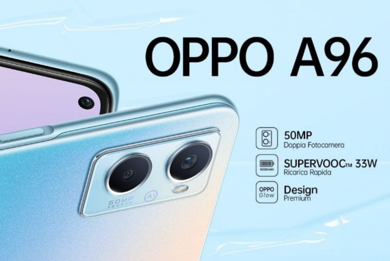 Oppo: arriva il nuovo A96 con design OPPO glow e fotocamera da 50MP