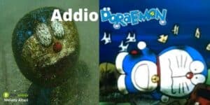 Doraemon: trauma per i fan del manga, inquietante statua trovata nei fondali marini