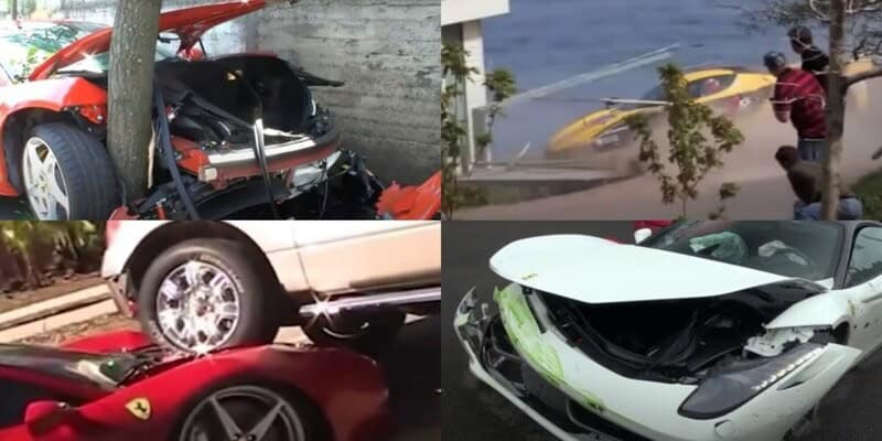 Ferrari SF90 si schianta a velocità folle