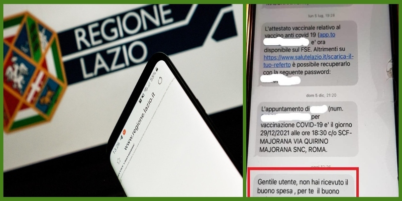 Regione Lazio continua la truffa dell’SMS